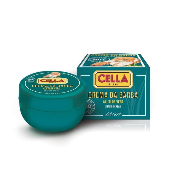 Crema de afeitar Cella Milano Aloe Vera 150 g Hecho en Italia