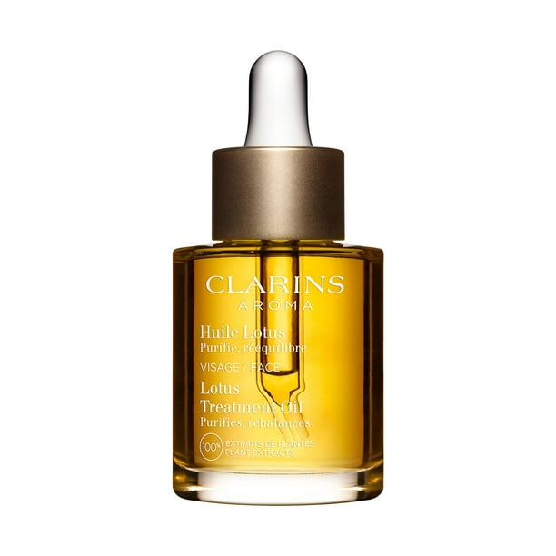 Tratamiento de aceite facial Clarins Lotus hidrata, tonifica y equilibra