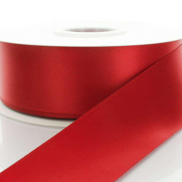 Double Faced Satin Ribbon, 1-1/2-inch, 25-yard, Red