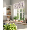 thumbnail image 6 of Purple Flowers Window Valance Curtain Spring Flowers Pastoral Rod Pocket Short Curtain for Living Room, Bedroom & Kitchen Window Decor 42x18in, 6 of 8
