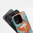 thumbnail image 6 of Marble Design For All iPhone Series Tough Phone Case Blue Orange White, 6 of 7