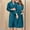 Green, variant on Tnhcen Women's Lightweight Waffle Long Sleeve Sleep Robe - Couples Home & Bath Wear with 2 Pockets, Plus Size M-3XL, Soft Pajamas Homewear