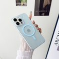 thumbnail image 1 of Matte Ultra-Thin for Magsafe Case For iPhone 16 15 14 13 12 11 Pro Max Plus Magnetic Wireless Charger Hard PC Translucent Cover Blue For iPhone 13Pro Max, 1 of 6
