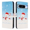 thumbnail image 6 of Phone Case for Google Pixel 8 Pro, Luxury Christmas Pattern Card Slots Cash Pocket Magnetic Clasp Full Body Protection Shockproof Kickstand Wallet Flip Case with Wrist Strap, B, 6 of 6