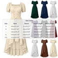 thumbnail image 3 of LEKWK Medieval Dress for Women Puff Sleeve High Low Renaissance Dress Square Neck Corset Lace Up Ruffle Victorian Halloween Costumes, 3 of 7