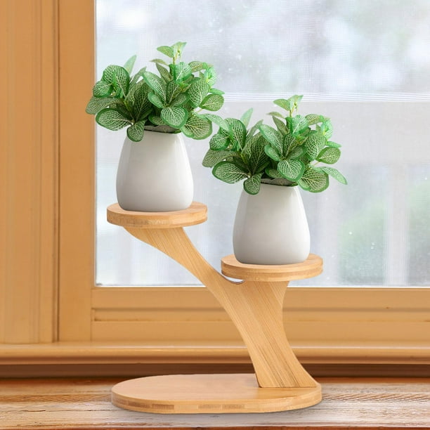 Soporte para plantas, fácil instalación, ahorro de espacio, estante de exhibición resistente, estante de decoración 2 soportes