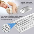 thumbnail image 4 of Rechargeable Wireless Keyboard Mouse, UrbanX Slim Thin Low Profile Keyboard and Mouse Combo with Numeric Keypad Silent Keys for Acer Chromebook 14" Laptop - White, 4 of 7