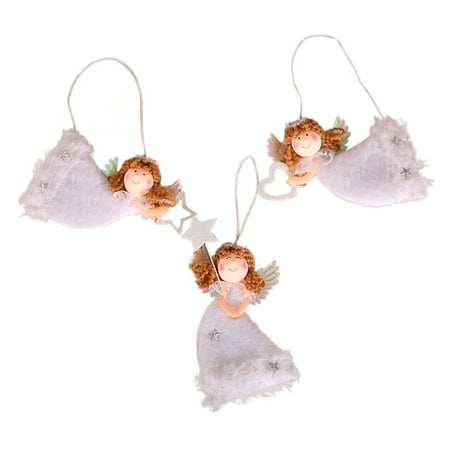 

YUNx 3Pcs Christmas Pendant Angel Girl Doll Decorative Adorable Multipurpose Hanging Christmas Tree Decoration for Party