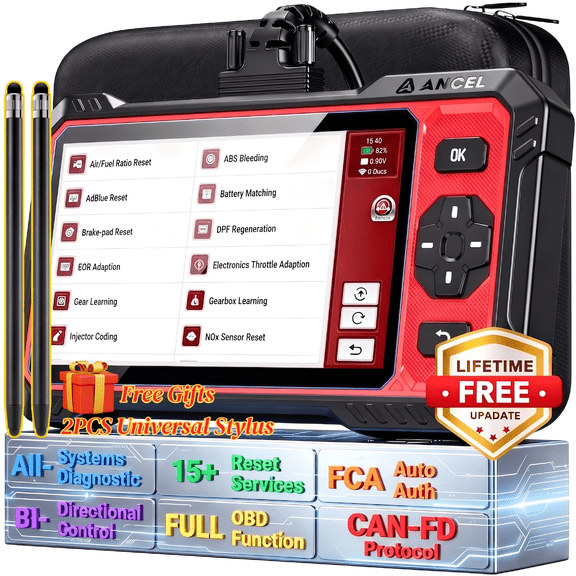 ANCEL Full System Bidirectional Diagnostic Tool with 15 Resets OBD2 Scanner