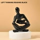 thumbnail image 1 of Estatua de figura de lectura abstracta - Decoración de estantería de resina, adorno de escritorio para oficina y hogar, regalo decorativo, 1 of 2