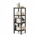 thumbnail image 1 of Garvee 4 Tier Wooden Shelf Rack, with Slatted Shelves, 12.9 x 12.9 x 18.5", Brown, 1 of 7