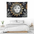 thumbnail image 3 of COMIO  Sun and Moon Tapestry, Black and White Tapestries Mystic Burning Sun with Star Wall Hanging decor for Bedroom, 3 of 7