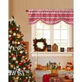 thumbnail image 4 of Christmas Tie Up Valances Curtain, Red Simple Elk Snowflake Winter Cartoon Texture Adjustable Rod Pocket Short Window Treatment Tie Up Curtains Valances for Kitchen Living Room Bathroom 60x18 Inches, 4 of 9