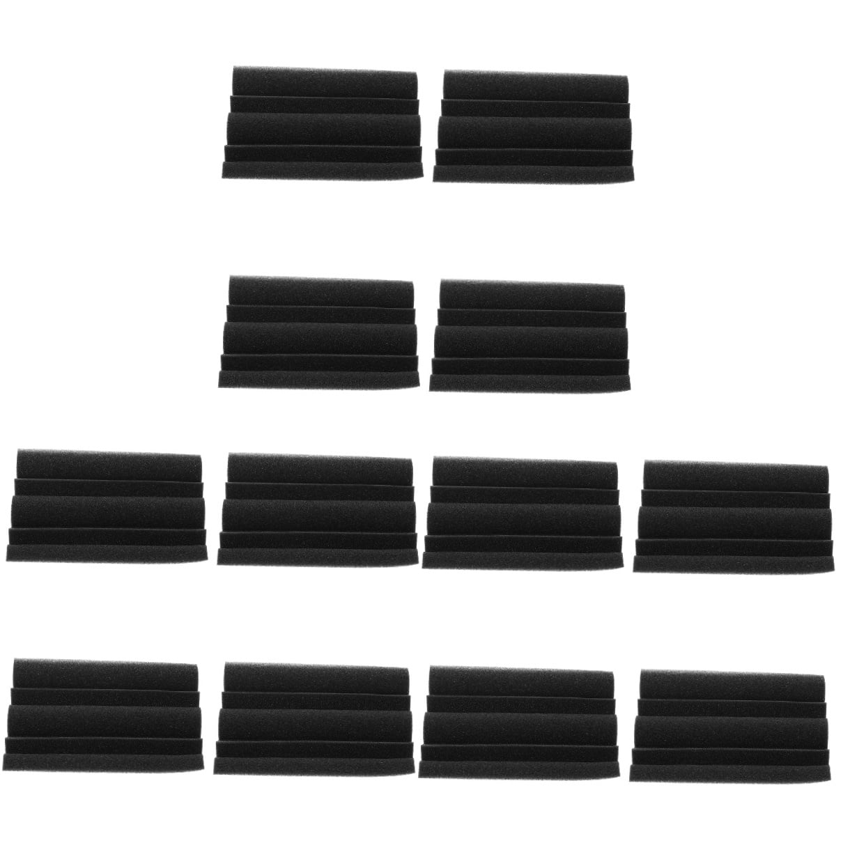 3 Pieces Bass Traps Sound Insulation Cotton Acoustic Panel 12x12x24cm Black