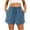 Blue, variant on Niaviben shorts for women athletic shorts for women linen shorts womens shorts casual bermuda shorts for women Shorts For Trendy High Elastic Waist Comfy Beach Shorts With Pockets Black L