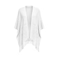 thumbnail image 4 of ZGRBOU Knit Shawl Wrap for Women Elegant Fringe Knitted Poncho Hollow Out Long Cardigan Cape Beach Vacasion Outfits, 4 of 5