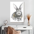 thumbnail image 2 of Elephant Stock Baby Rabbit Wall Art - Vertical Canvas Wall Art - Kids Room Wall Decor - Animal Canvas - Gray And White Decor By Elena Markelova - 20" x 30", 2 of 8