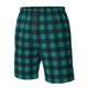 thumbnail image 4 of Balery Teal On Black Plaid Traje de Baño Estilo Hawaiano para Hombre, Shorts de Secado Rápido con Bolsillos-3X-Large, 4 of 6