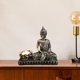 thumbnail image 4 of de Buda, candeliere de estatua de Buda, candeliere de de Buda, candeliere de meditación, para decoración de interiores y exteriores de Plata antigua Macarena Candelero Tealight, 4 of 8