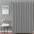 thumbnail image 3 of Bathroom Shower Curtain Black White Vertical Stripes Waterproof Shower Curtains with Hooks, Modern Minimalist Art Bath Curtains Bathtub Curtain Home Decor 72x72in, 3 of 9