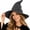 Dark Grey, variant on Women's Knitted Witch Hat, Wool Blend Pointed Spire Cap with Wide Brim, Fall Fashion Beanie for Everyday Wear, Halloween Cosplay & Masquerade (Black)