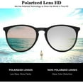 thumbnail image 5 of QiShi Vintage Round Sunglasses for Women Men Classic Retro Designer Style-Black, 5 of 8
