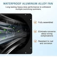 thumbnail image 5 of 24" Shutter Exhaust Fan, 3500CFM Wall Mounted Attic Fan, High Speed Low Noise Automatic Shutter Ventilation Fan for Garage, Barn, Basement, Ventilation Cooling – Aluminum Construction, 5 of 7