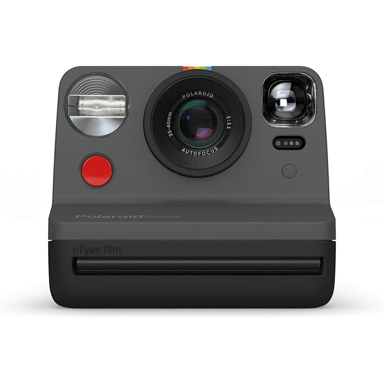 Polaroid Now Black I-Type Instant Camera - Golden Gift Box Camera + Film  Bundle (6151)