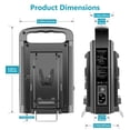 thumbnail image 4 of Cargador de batería Neewer V-Mount/V Lock de doble canal 16,5 V, 4 of 7