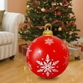 thumbnail image 5 of Leodye 1 Pieces Giant PVC Inflatable Christmas Decorated Ball Ornaments Outdoor Large Xmas Blow Ball Decorations for Christmas themed Party Ornaments-24IN, 5 of 5