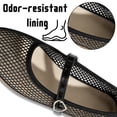 thumbnail image 5 of CHICVOMEY Mesh Mary Jane Shoes for Women Breathable Ballet Flats with Buckle Fashion Fishnet Flats for Women Casual & Work Fashion Flats, 5 of 9