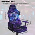 thumbnail image 4 of TSOVTHRID Wolf Galaxy Butterfly Print Gaming Chair Cover with Armrest Cover, Anti-Dust Computer Desk Chair Cover with Elastic Bottom Removable Rotating Computer Chair Slipcovers Protective, 4 of 7