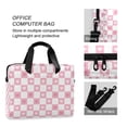 thumbnail image 4 of FORMRS 16" Laptop Bag Carrying Sleeve Case with Handle Travel Shoulder Briefcase, Pink Checkered Heart, 4 of 8