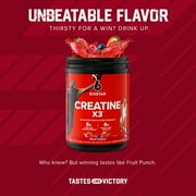 Six Star Pro Nutrition Creatine X3 BCAA Amino Acid Blend Powder, Fruit Punch, 2.18 lbs, 30 Servings