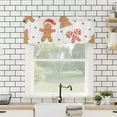 thumbnail image 3 of Christmas Valance for Windows,Gingerbread Man Winter Window Treatments 1 Panel Short Curtains for Kitchen Windows Bathroom Bedroom,54 x 18 Inch, 3 of 6
