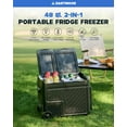 thumbnail image 3 of Réfrigérateur de Voiture 48 Qt Double Zone Congélateur Réfrigérateur Portable avec 2 Roues, 3 of 10