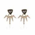 thumbnail image 3 of Personality Earrings Leaves Beautiful Diamond Earrings Irregular Mesh, 3 of 9