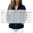 thumbnail image 4 of Keeplus Full Zip Jacket for Women Solid Stand Collar Long Sleeve Side Zip Pockets Classic Fall Winter Outerwear, 4 of 8