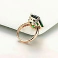 thumbnail image 2 of 3Ct Radiant Cut Lab Created Green Emerald Wedding Engagement Ring 14K Rose Gold Plated Silver, 2 of 3