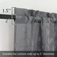 thumbnail image 3 of OVZME Darla Sheer Curtains 84 Inches Long 2 Panels for Living Room, Light Filtering Curtains Soft Airy Lightweight, Textured Jacquard Window Treatments with Dual Rod Pocket, 42Wx84L Charcoal Grey, 3 of 8