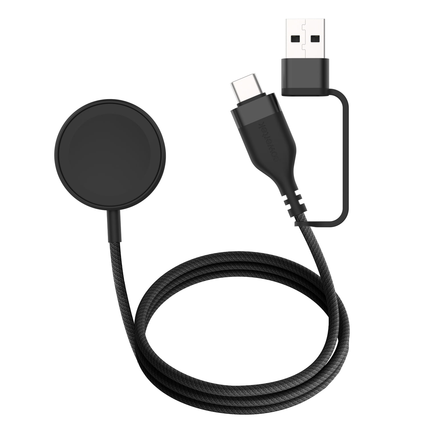 Liquipel Powertek Nylon Braided Samsung Watch Charger - Black
