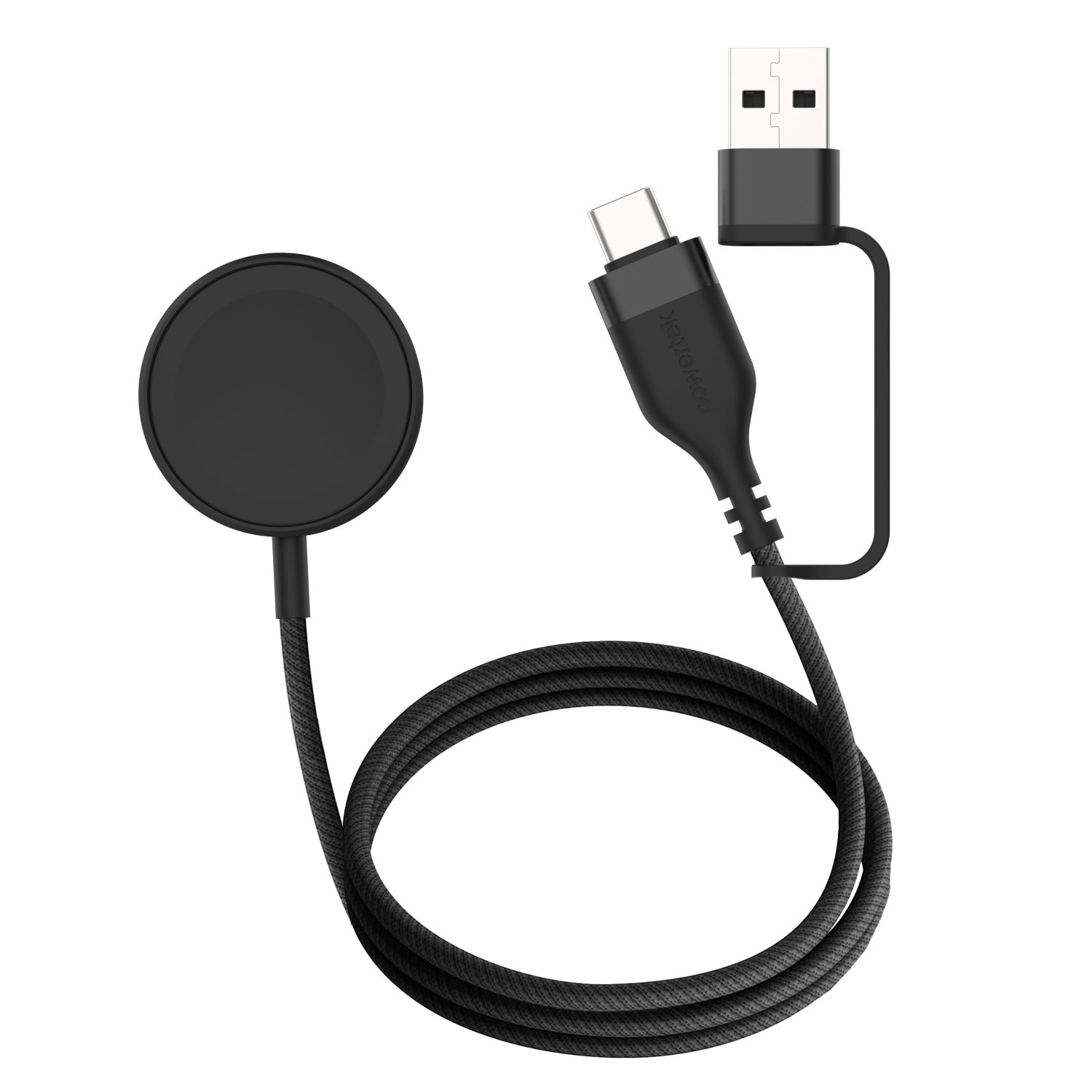 Liquipel Powertek Nylon Braided Samsung Watch Charger - Black
