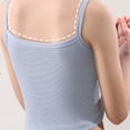 thumbnail image 7 of oelaio Girl's Bra Lined Training Bra Cami Grow up Bras Sport Underwear Soft Seamless Crop Vest Blue 140, 7 of 7