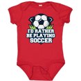 thumbnail image 3 of Inktastic I'd Rather Be Playing Soccer Boys or Girls Baby Bodysuit, 3 of 5