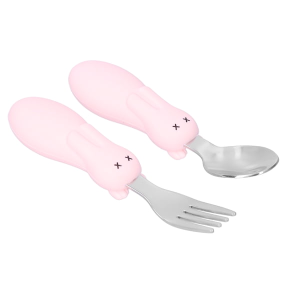 Tbest Toddler Feeding Utensils,Baby Fork Spoon Set Stainless Steel Toddler Feeding Utensils Spoons Forks Tableware Set,Baby Fork Spoon