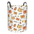 thumbnail image 2 of XMXT Collapsible Laundry Basket, Cute Dumb Tiger Polyester Waterproof Laundry Hamper, 62L, 2 of 8