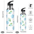 thumbnail image 2 of Watercolor Blue Flowers 600ml Double Walled Stainless Steel LeakProof Sports Bottle Thermo 8h, 2 of 9