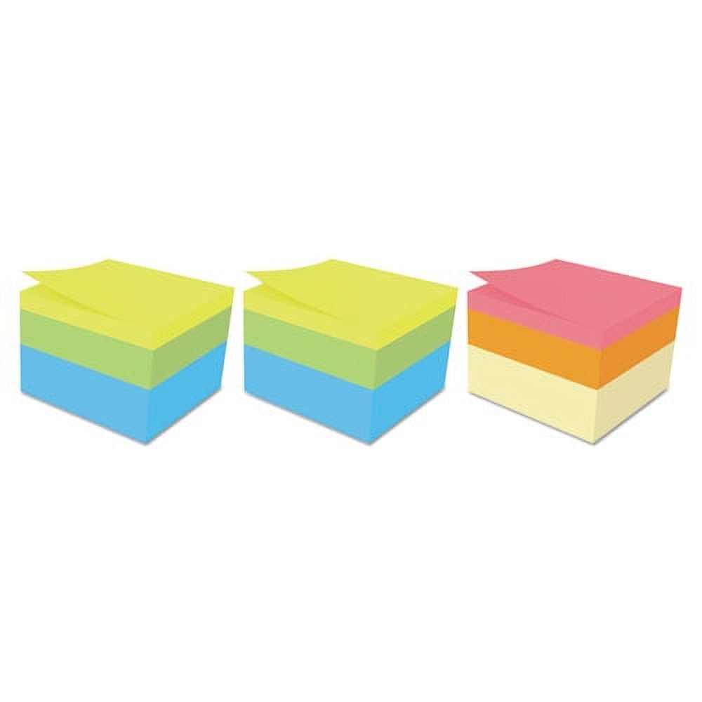 Mini Cubes, 1.88 x 1.88, Green Wave and Orange Wave Collections, 400  Sheets/Cube, 3 Cubes/Pack - mastersupplyonline