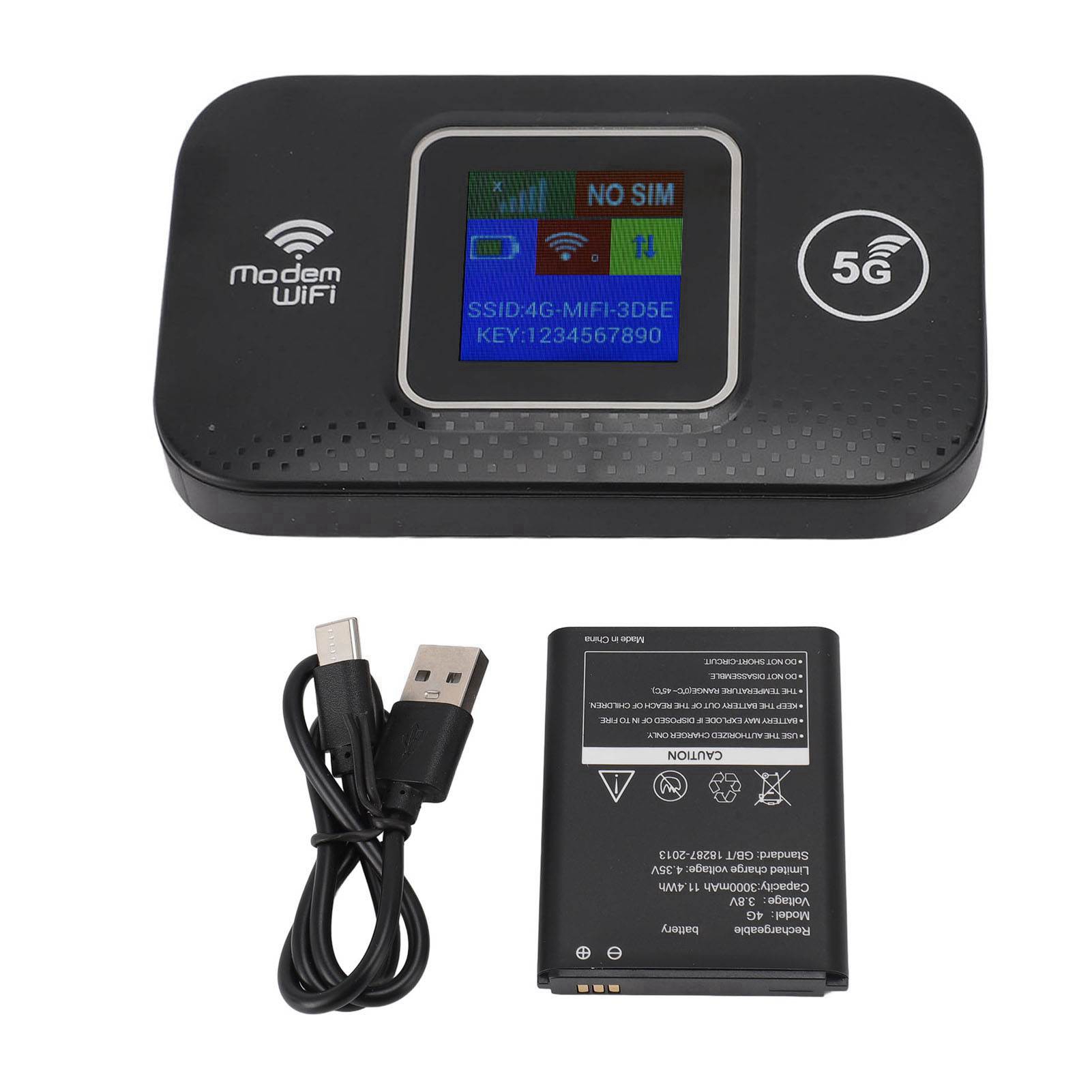 4G LTE Mobile WiFi Router, 300Mbps Speed, Up To 10 Devices, USB Powered, Europe Region Compatible