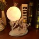 thumbnail image 2 of 1pc Cute Mini Night Light, Moon Cute Figure Light Rechargeable Astronaut Decoration Astronaut Lamp Tabletop Light Healing Astronaut Astronaut Creative Gift Car Carrying Inside Cake Decoration Luminou, 2 of 4